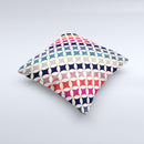Overlapping Retro Circles ink-Fuzed Decorative Throw Pillow
