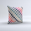 Overlapping Retro Circles ink-Fuzed Decorative Throw Pillow