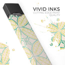 Oversized Green and Yellow Overlapping Circles - Premium Decal Protective Skin-Wrap Sticker compatible with the Juul Labs vaping device
