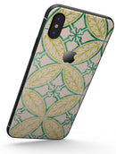 Oversized Green and Yellow Overlapping Circles - iPhone X Skin-Kit