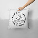 HUEF LOGO // ink-Fuzed Throw Pillow