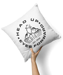 HUEF LOGO // ink-Fuzed Throw Pillow