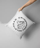 HUEF LOGO // ink-Fuzed Throw Pillow
