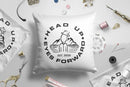 HUEF LOGO // ink-Fuzed Throw Pillow