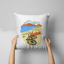 HUEF Escape The Ordinary // ink-Fuzed Throw Pillow