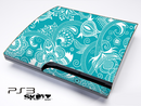 Turquoise Pattern Skin for the Playstation 3