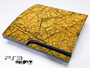 Cracked Yellow Skin for the Playstation 3