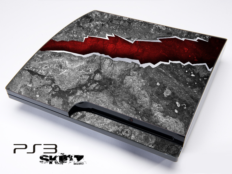 Cracked Red Core Skin for the Playstation 3