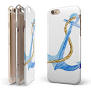 Painted Blue Summer Anchor iPhone 6/6s or 6/6s Plus 2-Piece Hybrid INK-Fuzed Case