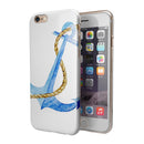 Painted Blue Summer Anchor iPhone 6/6s or 6/6s Plus 2-Piece Hybrid INK-Fuzed Case