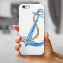 Painted Blue Summer Anchor iPhone 6/6s or 6/6s Plus 2-Piece Hybrid INK-Fuzed Case