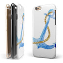 Painted Blue Summer Anchor iPhone 6/6s or 6/6s Plus 2-Piece Hybrid INK-Fuzed Case
