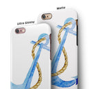 Painted Blue Summer Anchor iPhone 6/6s or 6/6s Plus 2-Piece Hybrid INK-Fuzed Case