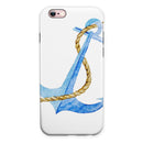 Painted Blue Summer Anchor iPhone 6/6s or 6/6s Plus 2-Piece Hybrid INK-Fuzed Case