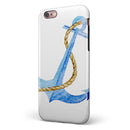 Painted Blue Summer Anchor iPhone 6/6s or 6/6s Plus 2-Piece Hybrid INK-Fuzed Case