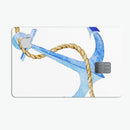 Painted Blue Summer Anchor - Premium Protective Decal Skin-Kit for the Apple Credit Card