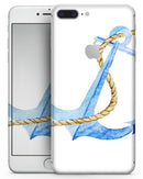 Painted Blue Summer Anchor - Skin-kit for the iPhone 8 or 8 Plus