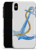 Painted Blue Summer Anchor - iPhone X Clipit Case