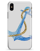 Painted Blue Summer Anchor - iPhone X Clipit Case