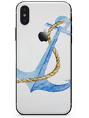 Painted Blue Summer Anchor - iPhone X Skin-Kit