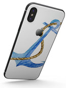 Painted Blue Summer Anchor - iPhone X Skin-Kit