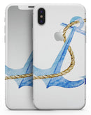 Painted Blue Summer Anchor - iPhone X Skin-Kit