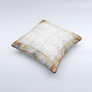 Painted Grunge Rusted Panel ink-Fuzed Decorative Throw Pillow