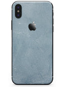 Pale Blue Cracked Concrete - iPhone X Skin-Kit