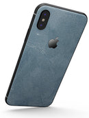 Pale Blue Cracked Concrete - iPhone X Skin-Kit