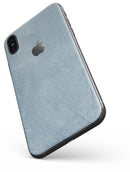 Pale Blue Cracked Concrete - iPhone X Skin-Kit