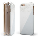 Pale Blue and White Marble Surface iPhone 6/6s or 6/6s Plus 2-Piece Hybrid INK-Fuzed Case