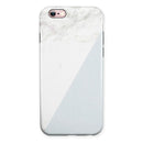 Pale Blue and White Marble Surface iPhone 6/6s or 6/6s Plus 2-Piece Hybrid INK-Fuzed Case
