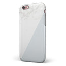 Pale Blue and White Marble Surface iPhone 6/6s or 6/6s Plus 2-Piece Hybrid INK-Fuzed Case