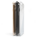 Pale Blue and White Marble Surface iPhone 6/6s or 6/6s Plus 2-Piece Hybrid INK-Fuzed Case