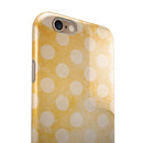 Pale Orange and Vintage White Polkadots iPhone 6/6s or 6/6s Plus 2-Piece Hybrid INK-Fuzed Case