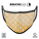 Pale Orange and Vintage White Polkadots - Made in USA Mouth Cover Unisex Anti-Dust Cotton Blend Reusable & Washable Face Mask with Adjustable Sizing for Adult or Child