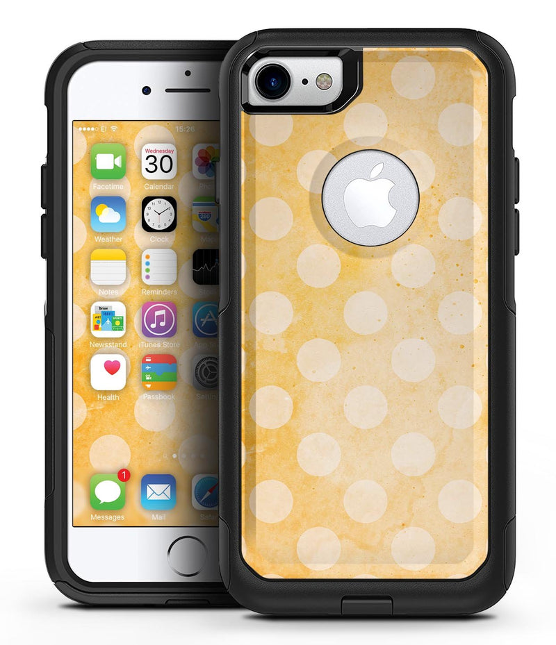 Pale Orange and Vintage White Polkadots - iPhone 7 or 8 OtterBox Case & Skin Kits