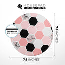 Pale Pink Hex// WaterProof Rubber Foam Backed Anti-Slip Mouse Pad for Home Work Office or Gaming Computer Desk