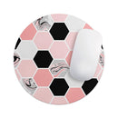 Pale Pink Hex// WaterProof Rubber Foam Backed Anti-Slip Mouse Pad for Home Work Office or Gaming Computer Desk