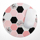 Pale Pink Hex// WaterProof Rubber Foam Backed Anti-Slip Mouse Pad for Home Work Office or Gaming Computer Desk