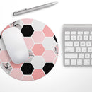 Pale Pink Hex// WaterProof Rubber Foam Backed Anti-Slip Mouse Pad for Home Work Office or Gaming Computer Desk