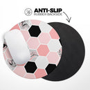 Pale Pink Hex// WaterProof Rubber Foam Backed Anti-Slip Mouse Pad for Home Work Office or Gaming Computer Desk