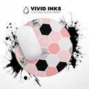 Pale Pink Hex// WaterProof Rubber Foam Backed Anti-Slip Mouse Pad for Home Work Office or Gaming Computer Desk