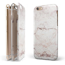 Pale Pink Marble Surface iPhone 6/6s or 6/6s Plus 2-Piece Hybrid INK-Fuzed Case