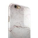 Pale Pink Marble Surface iPhone 6/6s or 6/6s Plus 2-Piece Hybrid INK-Fuzed Case