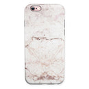 Pale Pink Marble Surface iPhone 6/6s or 6/6s Plus 2-Piece Hybrid INK-Fuzed Case