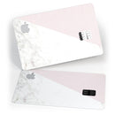 Pale Pink Slanted Marble Surface - Premium Protective Decal Skin-Kit for the Apple Credit Card