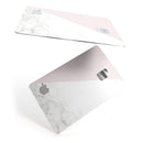Pale Pink Slanted Marble Surface - Premium Protective Decal Skin-Kit for the Apple Credit Card