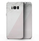 Pale Pink Slanted Marble Surface - Samsung Galaxy S8 Full-Body Skin Kit