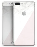 Pale Pink Slanted Marble Surface - Skin-kit for the iPhone 8 or 8 Plus